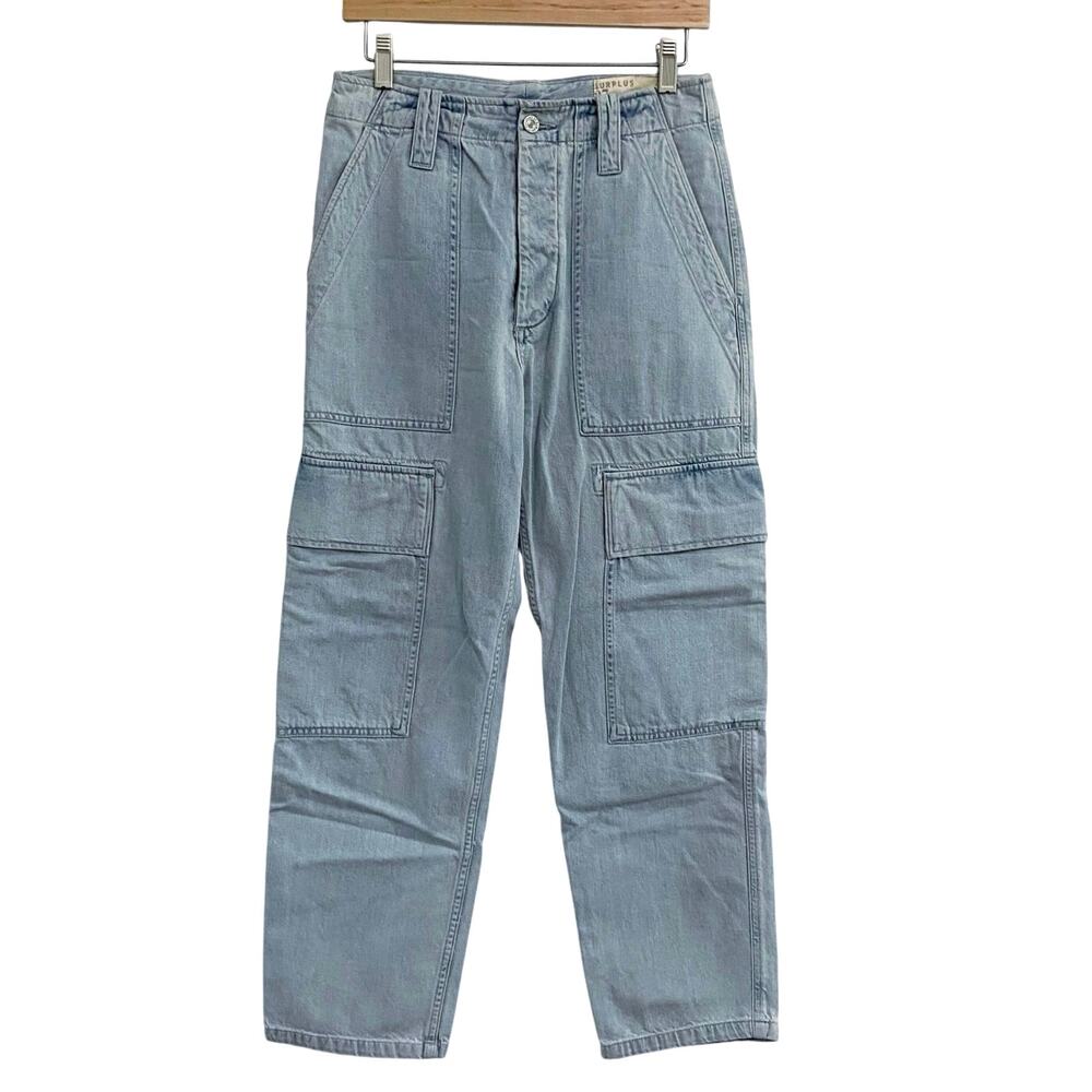 Citizens Of Humanity Light Blue Cropped Cargo Jeans